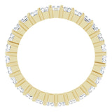 10K Gold Square Natural Diamond Shared-Prong Eternity Band – 2x2 mm Stones - Yellow Gold - view 2