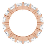 10K Gold Square Lab-Grown Diamond Shared-Prong Eternity Band – 3.75x3.75 mm Stones - Rose Gold - view 2