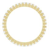 10K Gold Round Natural Diamond Shared-Prong Eternity Band – 1.3 mm Stones - Yellow Gold - view 2