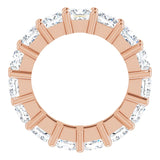 10K Gold Square Lab-Grown Diamond Shared-Prong Eternity Band – 4x4 mm Stones - Rose Gold - view 2