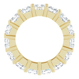 10K Gold Square Lab-Grown Diamond Shared-Prong Eternity Band – 4x4 mm Stones - Yellow Gold - view 2