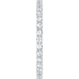 10K Gold Round Lab-Grown Diamond Shared-Prong Eternity Band – 1.5 mm Stones - White Gold - view 4