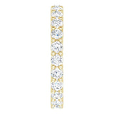 10K Gold Round Lab-Grown Diamond Shared-Prong Eternity Band – 2.25 mm Stones - Yellow Gold - view 4