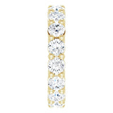 10K Gold Round Lab-Grown Diamond Shared-Prong Eternity Band – 3.5 mm Stones - Yellow Gold - view 4