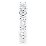 10K Gold Round Lab-Grown Diamond Shared-Prong Eternity Band – 3.5 mm Stones - White Gold - view 4