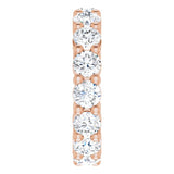 10K Gold Round Lab-Grown Diamond Shared-Prong Eternity Band – 3.8 mm Stones - Rose Gold - view 4