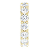 10K Gold Round Lab-Grown Diamond Shared-Prong Eternity Band – 3.8 mm Stones - Yellow Gold - view 4