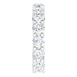 10K Gold Round Lab-Grown Diamond Shared-Prong Eternity Band – 3.8 mm Stones - White Gold - view 4