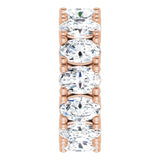 10K Gold Oval Lab-Grown Diamond Shared-Prong Eternity Band – 6x4 mm Stones - Rose Gold - view 4