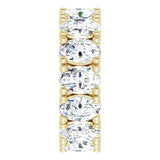 10K Gold Oval Lab-Grown Diamond Shared-Prong Eternity Band – 6x4 mm Stones - Yellow Gold - view 4