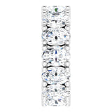 10K Gold Oval Lab-Grown Diamond Shared-Prong Eternity Band – 6x4 mm Stones - White Gold - view 4