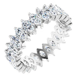 14K Gold Marquise Lab-Grown Diamond Shared-Prong Eternity Band – 4.25x2.25 mm Stones - White Gold