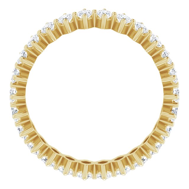 14K Gold Marquise Natural Diamond Shared-Prong Eternity Band – 4x2 mm Stones - Yellow Gold - view 2