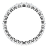 14K Gold Marquise Lab-Grown Diamond Shared-Prong Eternity Band – 4x2 mm Stones - White Gold - view 2