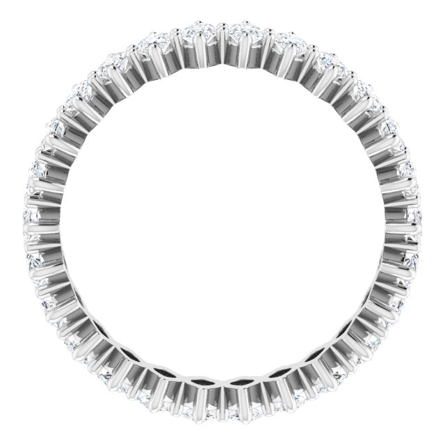 14K Gold Marquise Lab-Grown Diamond Shared-Prong Eternity Band – 4x2 mm Stones - White Gold - view 2
