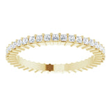 10K Gold Square Lab-Grown Diamond Shared-Prong Eternity Band – 1.25x1.25 mm Stones - Yellow Gold - view 3