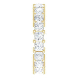 10K Gold Square Lab-Grown Diamond Shared-Prong Eternity Band – 3x3 mm Stones - Yellow Gold - view 4
