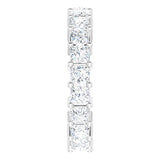 10K Gold Square Lab-Grown Diamond Shared-Prong Eternity Band – 3x3 mm Stones - White Gold - view 4