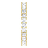 10K Gold Square Natural Diamond Shared-Prong Eternity Band – 2x2 mm Stones - Yellow Gold - view 4