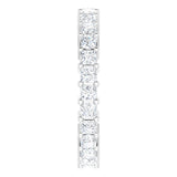 10K Gold Square Natural Diamond Shared-Prong Eternity Band – 2x2 mm Stones - White Gold - view 4