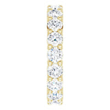 10K Gold Round Natural Diamond Shared-Prong Eternity Band – 3.2 mm Stones - Yellow Gold - view 4
