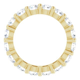 10K Gold Round Lab-Grown Diamond Shared-Prong Eternity Band – 3.5 mm Stones - Yellow Gold - view 2