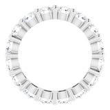 10K Gold Round Lab-Grown Diamond Shared-Prong Eternity Band – 3.5 mm Stones - White Gold - view 2