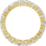 10K Gold Round Lab-Grown Diamond Shared-Prong Eternity Band – 3 mm Stones - Yellow Gold - view 2