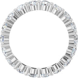 10K Gold Round Lab-Grown Diamond Shared-Prong Eternity Band – 3 mm Stones - White Gold - view 2
