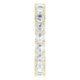 14K Gold Asscher Lab-Grown Diamond Shared-Prong Eternity Band – 2.6x2.6 mm Stones - Yellow Gold - view 4