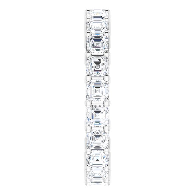 14K Gold Asscher Lab-Grown Diamond Shared-Prong Eternity Band – 2.6x2.6 mm Stones - White Gold - view 4