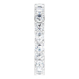 Platinum Asscher Lab-Grown Diamond Shared-Prong Eternity Band – 2.6x2.6 mm Stones - view 4
