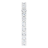10K Gold Round Natural Diamond Shared-Prong Eternity Band – 2 mm Stones - White Gold - view 4
