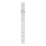 10K Gold Round Lab-Grown Diamond Shared-Prong Eternity Band – 1.75 mm Stones - White Gold - view 4