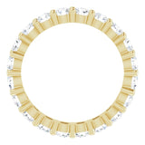 10K Gold Round Lab-Grown Diamond Shared-Prong Eternity Band – 2.75 mm Stones - Yellow Gold - view 2