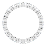 10K Gold Round Natural Diamond Shared-Prong Eternity Band – 2.75 mm Stones - White Gold - view 2