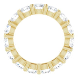 10K Gold Round Lab-Grown Diamond Shared-Prong Eternity Band – 3.8 mm Stones - Yellow Gold - view 2