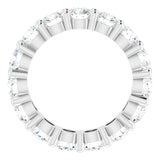 10K Gold Round Lab-Grown Diamond Shared-Prong Eternity Band – 3.8 mm Stones - White Gold - view 2