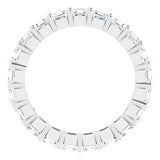 Platinum Asscher Lab-Grown Diamond Shared-Prong Eternity Band – 2.6x2.6 mm Stones - view 2