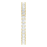 10K Gold Square Lab-Grown Diamond Shared-Prong Eternity Band – 1.5x1.5 mm Stones - Yellow Gold - view 4