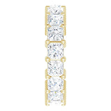 10K Gold Square Lab-Grown Diamond Shared-Prong Eternity Band – 3.5x3.5 mm Stones - Yellow Gold - view 4
