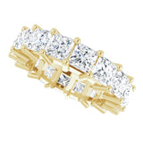 14K Gold Square Lab-Grown Diamond Shared-Prong Eternity Band – 4x4 mm Stones - Yellow Gold - view 5