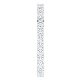 10K Gold Round Lab-Grown Diamond Shared-Prong Eternity Band – 1.7 mm Stones - White Gold - view 4