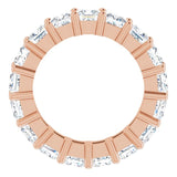 10K Gold Square Lab-Grown Diamond Shared-Prong Eternity Band – 3.5x3.5 mm Stones - Rose Gold - view 2