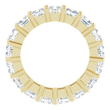10K Gold Square Lab-Grown Diamond Shared-Prong Eternity Band – 3.5x3.5 mm Stones - Yellow Gold - view 2