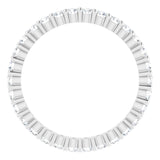 10K Gold Round Lab-Grown Diamond Shared-Prong Eternity Band – 1.75 mm Stones - White Gold - view 2