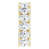 10K Gold Oval Lab-Grown Diamond Shared-Prong Eternity Band – 6x4 mm Stones - Yellow Gold - view 4