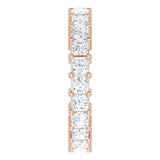 10K Gold Square Natural Diamond Shared-Prong Eternity Band – 2.5x2.5 mm Stones - Rose Gold - view 4