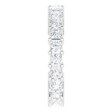 10K Gold Square Natural Diamond Shared-Prong Eternity Band – 2.5x2.5 mm Stones - White Gold - view 4