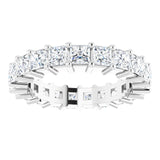 10K Gold Square Natural Diamond Shared-Prong Eternity Band – 2.75x2.75 mm Stones - White Gold - view 3